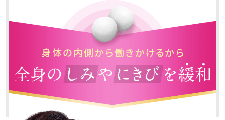 身体の内側から働きかけるなら全身のしみやにきびを緩和